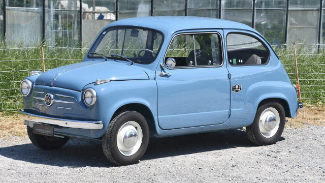 A skyblue 1955 Fiat 600