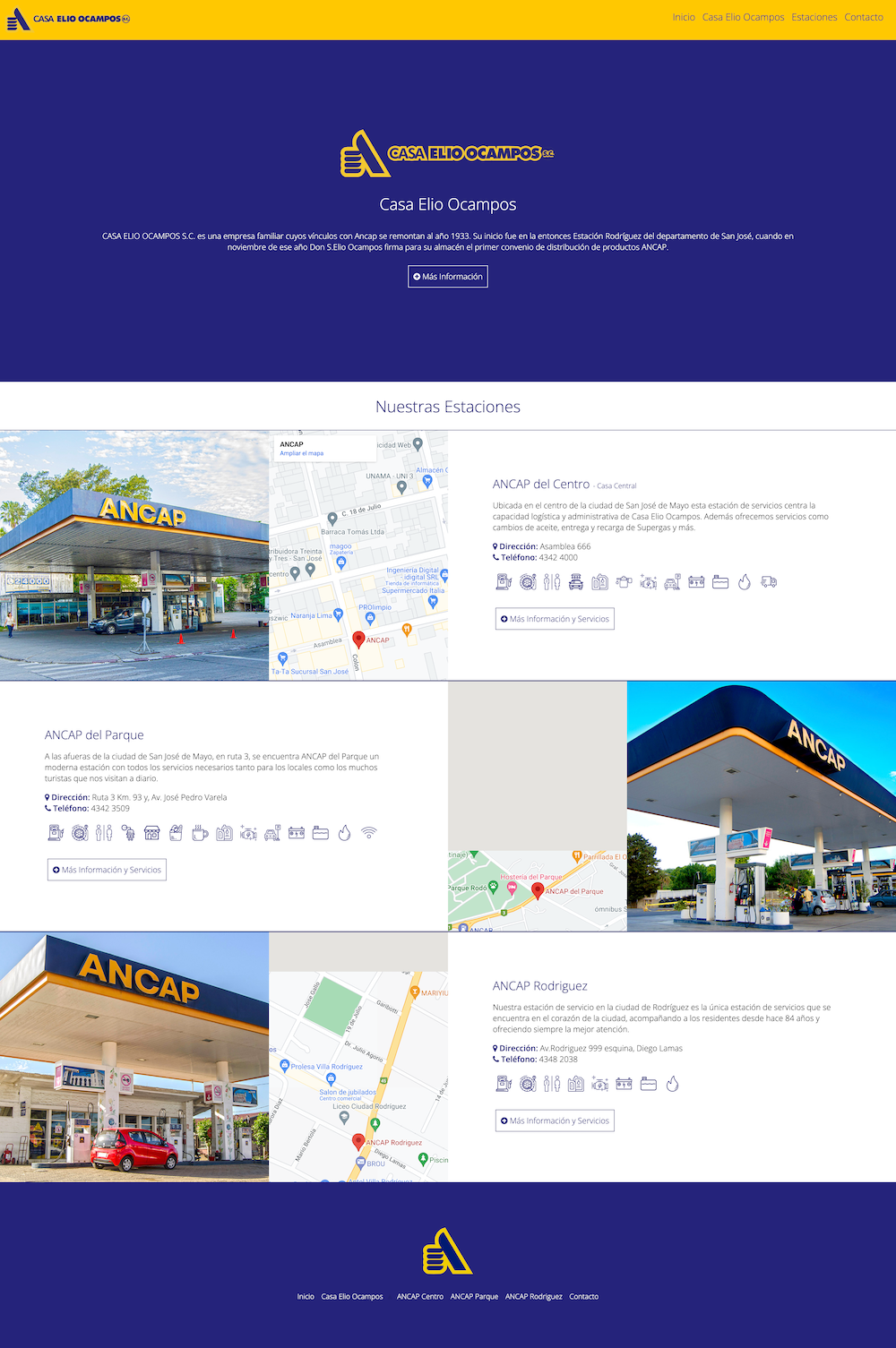 Estaciones Ocampos Website