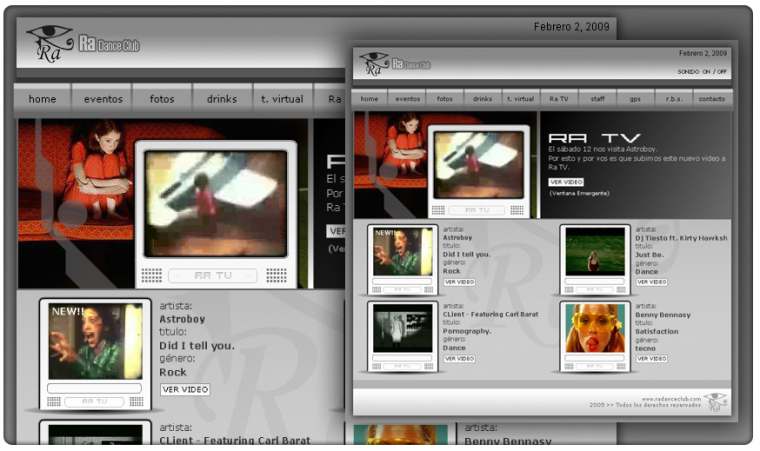 Ra Dance Club V2 Website